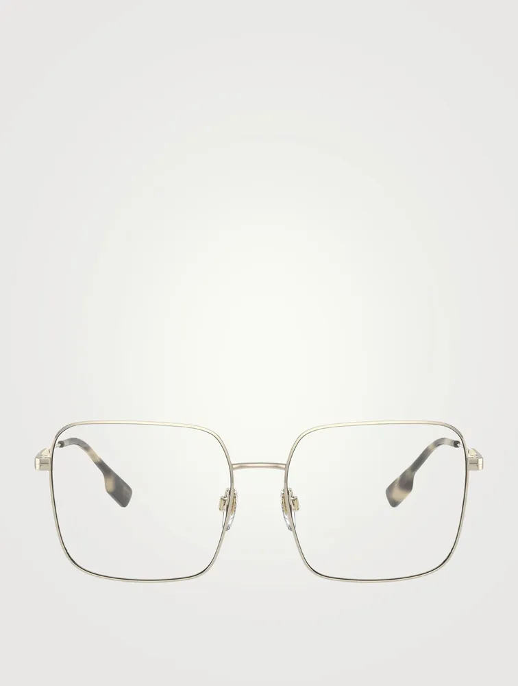 Square Optical Glasses With Vintage Check