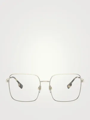 Square Optical Glasses With Vintage Check