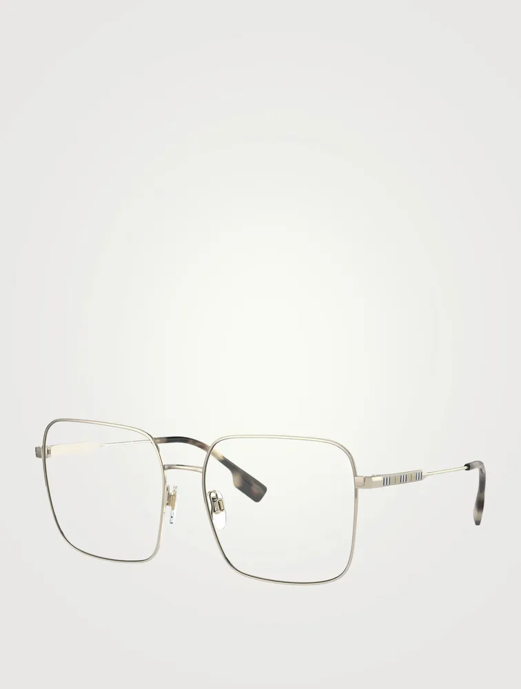 Square Optical Glasses With Vintage Check