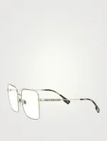 Square Optical Glasses With Vintage Check