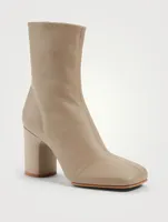 Leather Heeled Ankle Boots