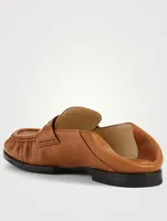 Soft Leather Loafers With Chain