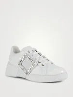 Viv' Skate Strass Buckle Leather Sneakers