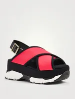 Fussbett Neoprene Platform Slingback Sandals