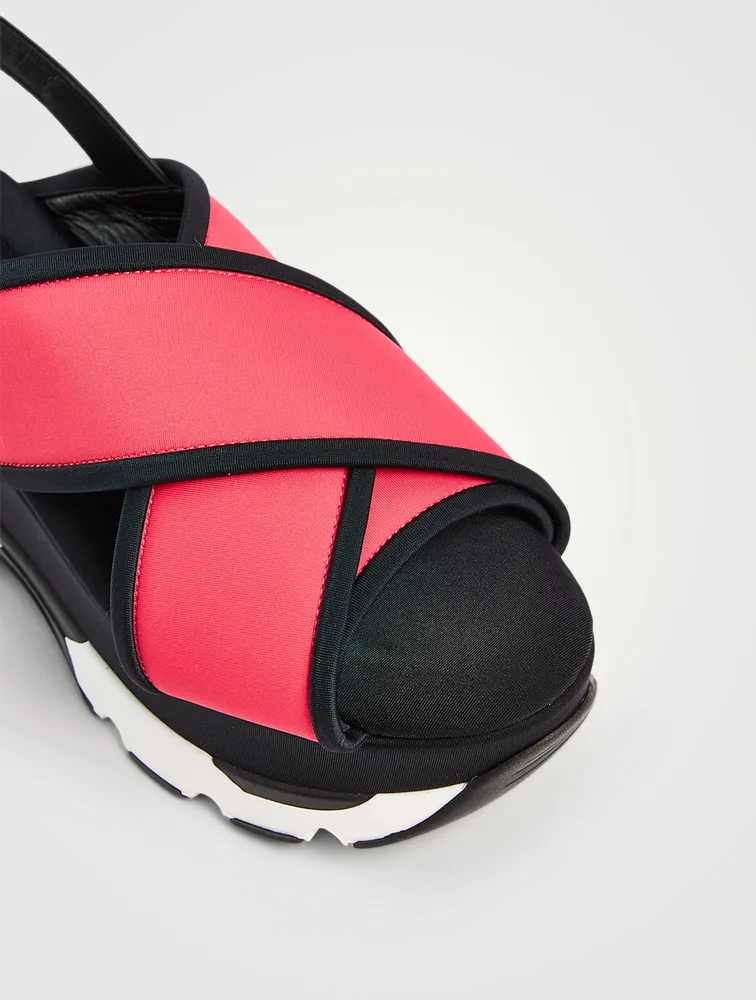Fussbett Neoprene Platform Slingback Sandals
