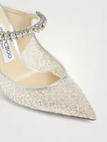 Bing 100 Glitter Tulle Mules With Crystal Strap