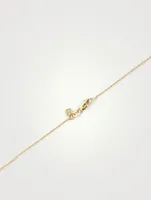 14K Gold Om Pendant Chain Necklace