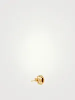 14K Gold Happy Face Stud Earrings