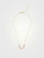 Small 14K Gold Icon Chain Necklace With Diamond Charms