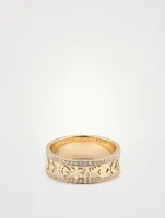 14K Gold Icon Ring With Diamonds