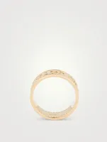 14K Gold Icon Ring With Diamonds