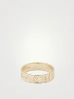 14K Gold Icon Ring With Diamonds