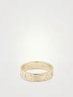 14K Gold Icon Ring With Diamonds