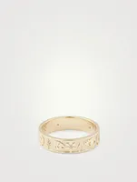 14K Gold Icon Ring With Diamonds