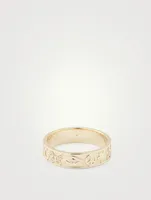 14K Gold Icon Ring With Diamonds