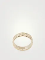 14K Gold Icon Ring With Diamonds