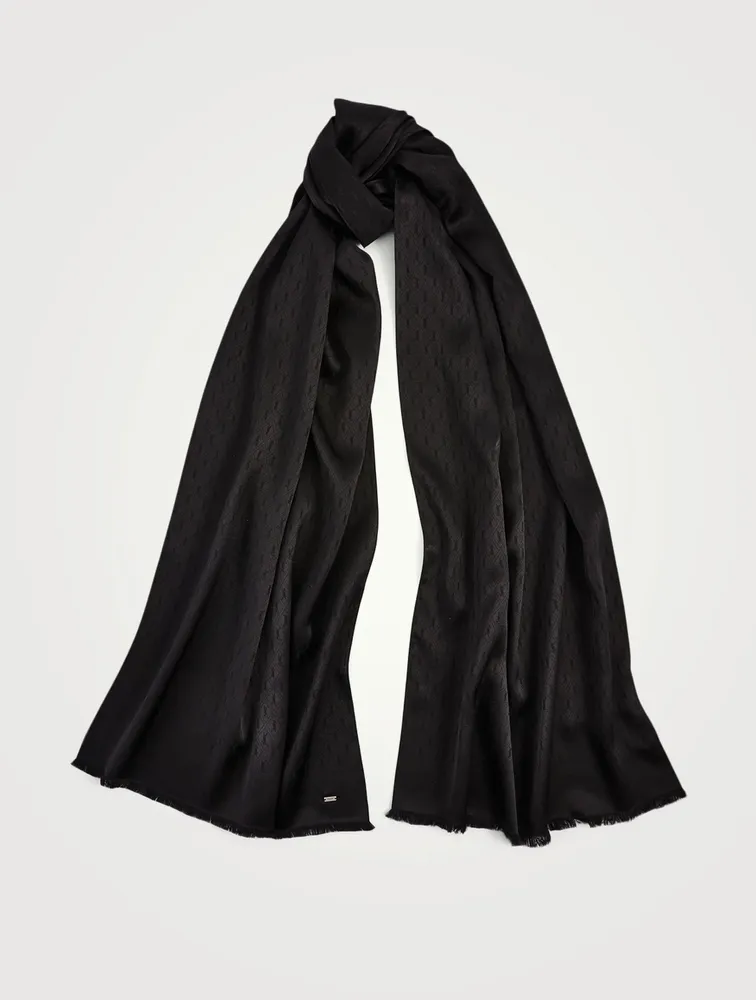 Saint Laurent Jacquard silk scarf - Realry: Your Fashion Search Engine