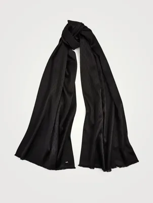 YSL Monogram Silk Jacquard Scarf