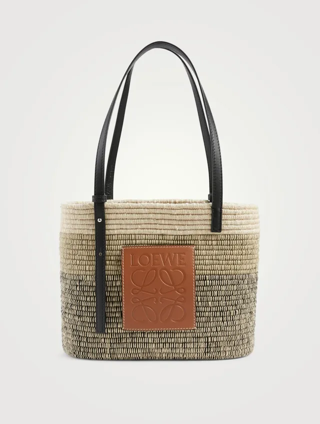 LOEWE Small Square Basket Bag Natural Pecan