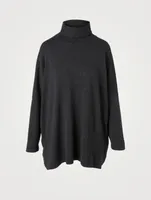 Silk And Cashmere Sweater With Full Back