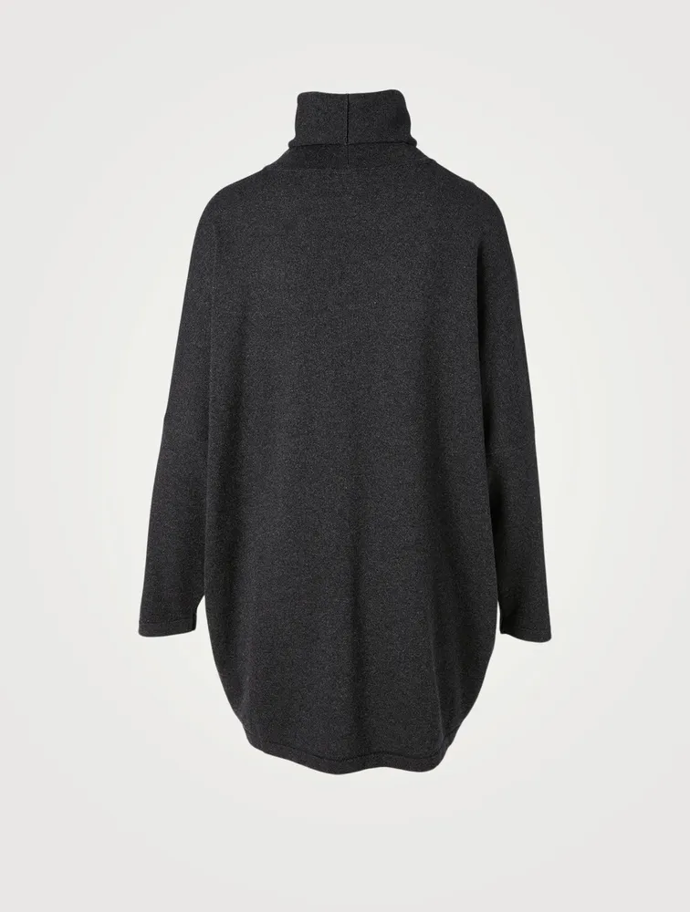Silk And Cashmere Sweater With Full Back