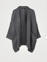 Alpaca Wool And Linen Open Jacket