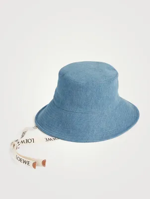 Paula's Ibiza Denim And Leather Fisherman Hat