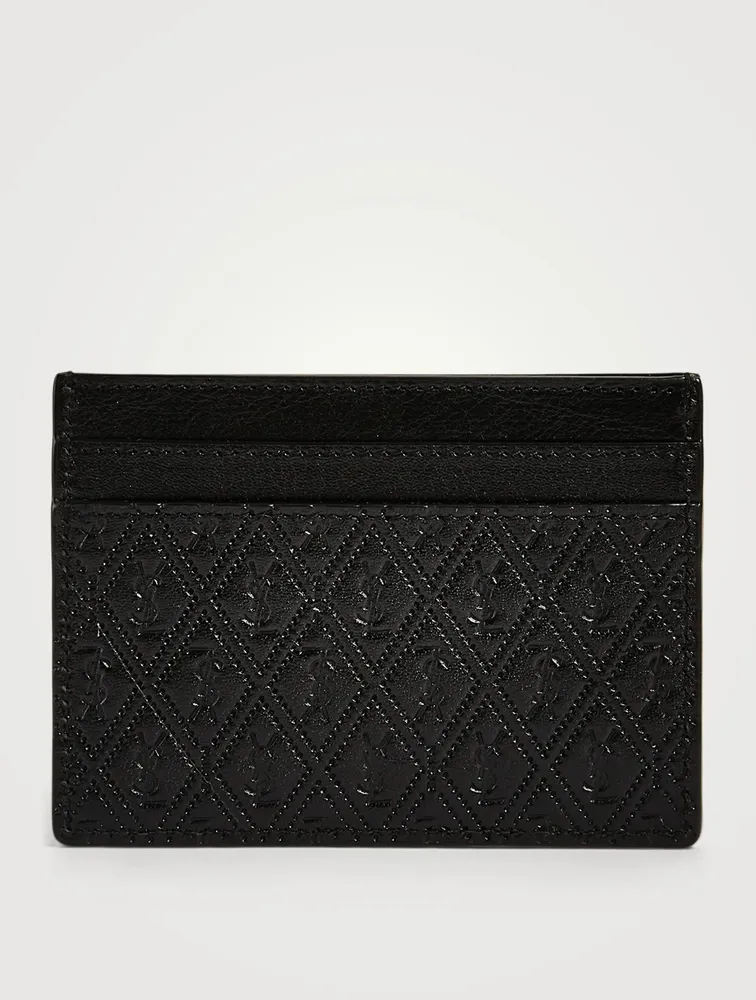 YSL Monogram Embossed Leather Card Holder