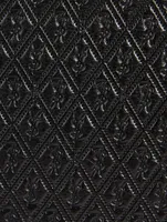 YSL Monogram Embossed Leather Pouch
