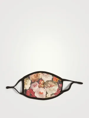 Cotton Face Mask In Floral Painting Print