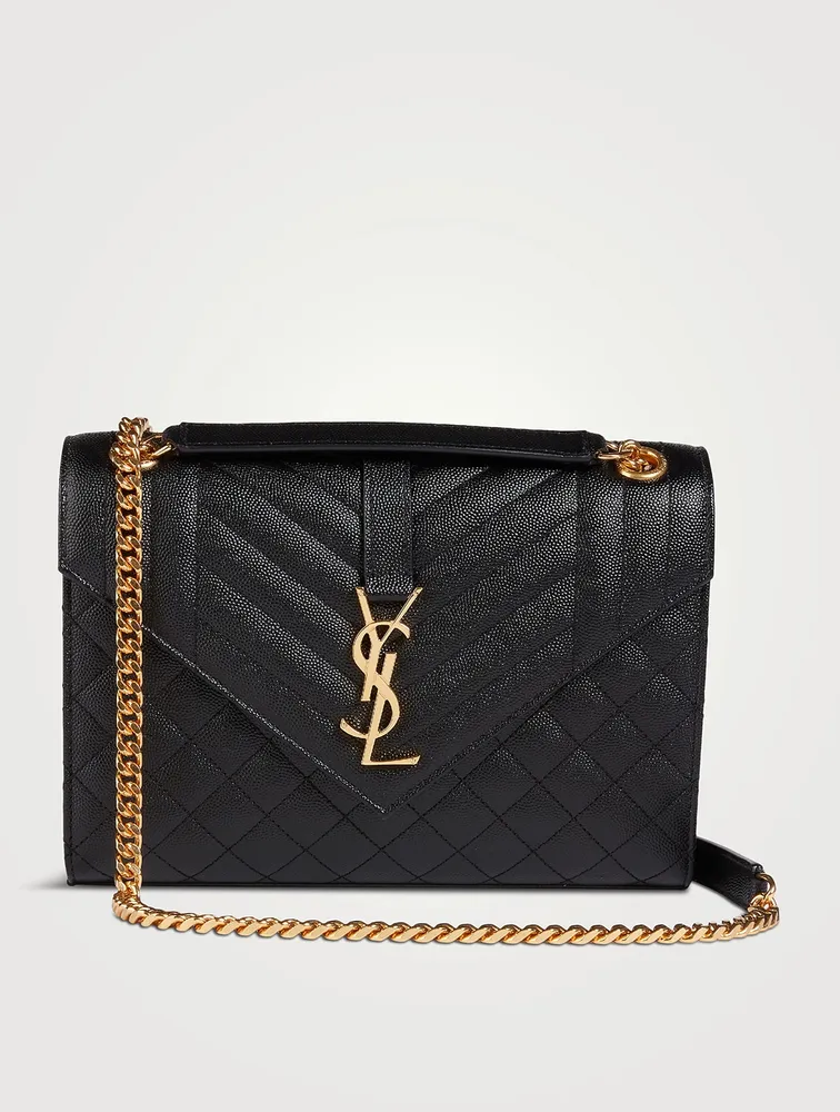 Medium YSL Monogram Leather Envelope Bag