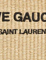 Rive Gauche Raffia Zippered Pouch Bag