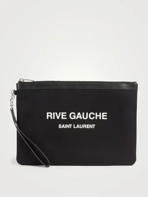 Rive Gauche Canvas Zippered Pouch