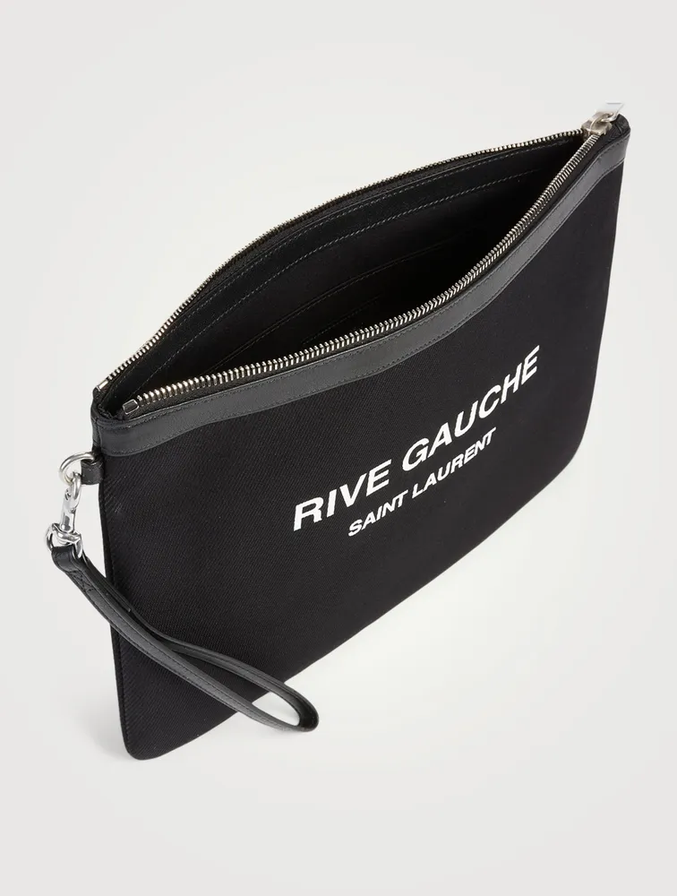 Rive Gauche Canvas Zippered Pouch