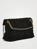 Small Loulou YSL Monogram Bouclé Tweed Wool Puffer Bag