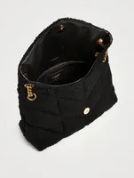 Small Loulou YSL Monogram Bouclé Tweed Wool Puffer Bag