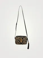 Medium Lou YSL Monogram Raffia Camera Bag In Leopard Print