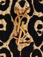 Medium Lou YSL Monogram Raffia Camera Bag In Leopard Print