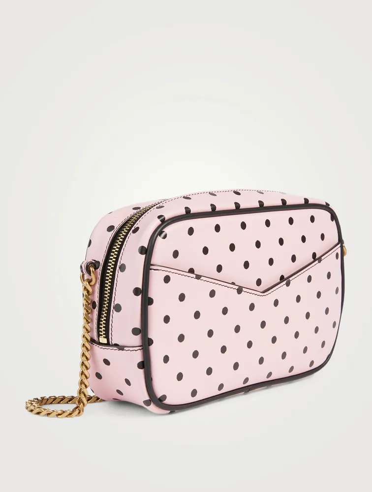 Mini Lou YSL Monogram Leather Camera Bag In Polka Dot