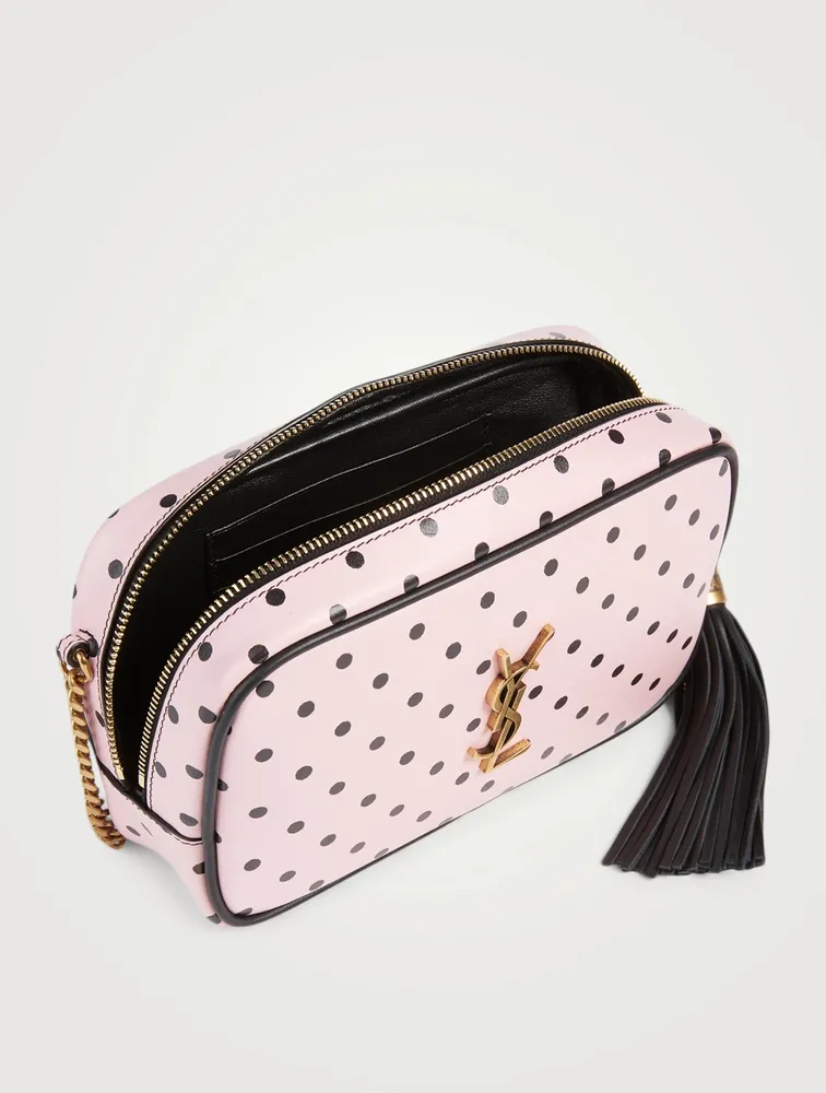 Mini Lou YSL Monogram Leather Camera Bag In Polka Dot