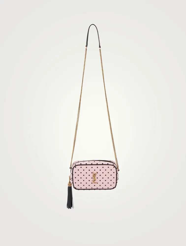 Mini Lou YSL Monogram Leather Camera Bag In Polka Dot