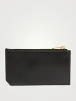 Fragments Zipped Leather Card Holder