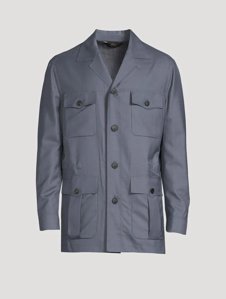 Wool And Silk Safari Jacket
