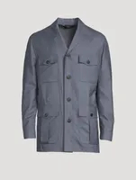 Wool And Silk Safari Jacket