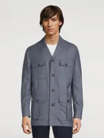 Wool And Silk Safari Jacket