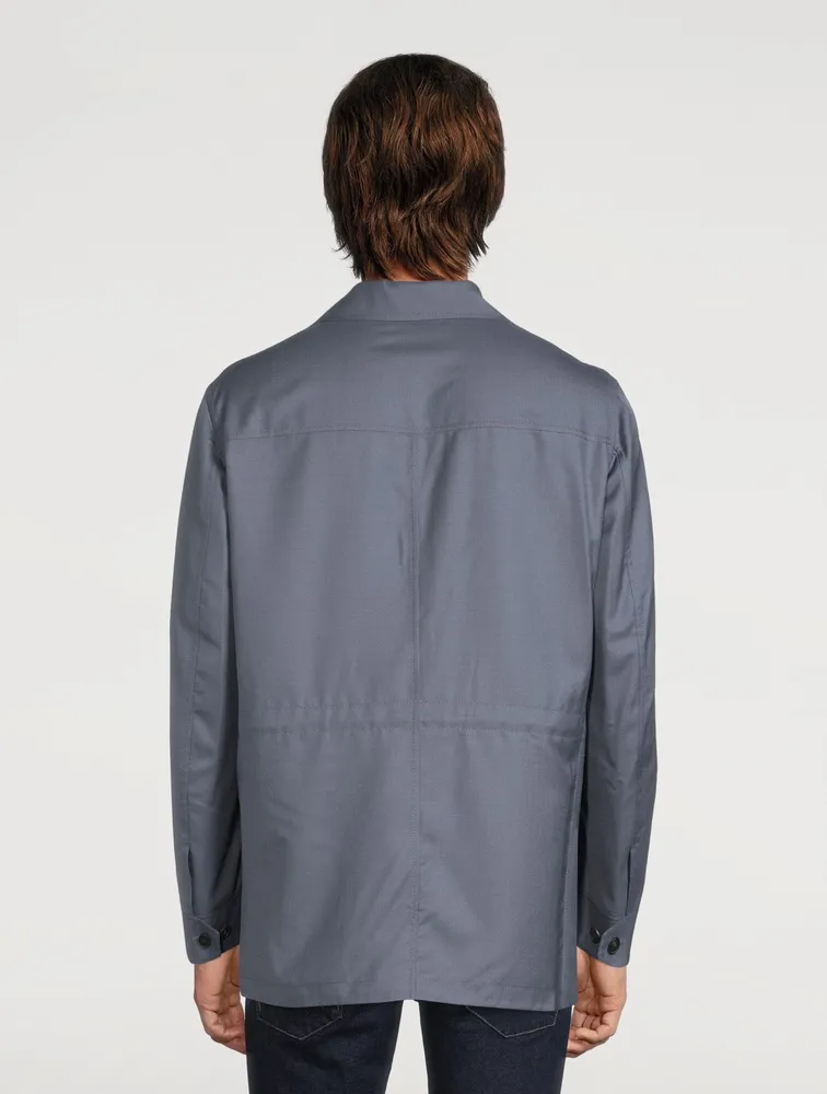 Wool And Silk Safari Jacket