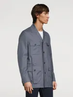 Wool And Silk Safari Jacket