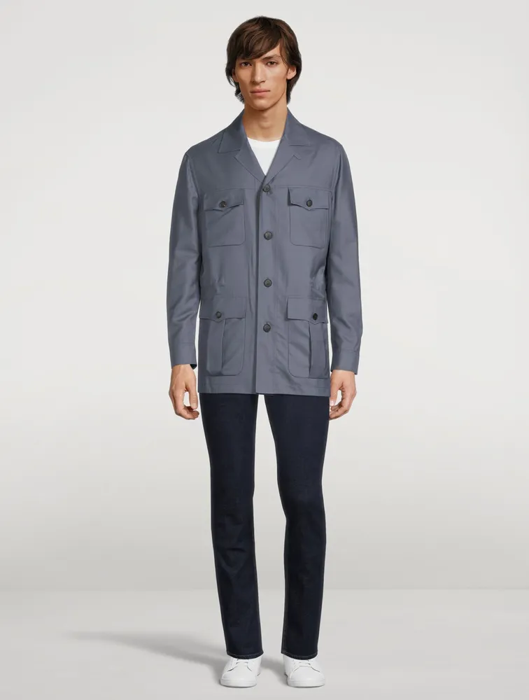 Wool And Silk Safari Jacket
