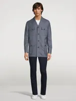 Wool And Silk Safari Jacket