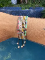 Mini Tulum Beaded Bracelet With Disc Beads